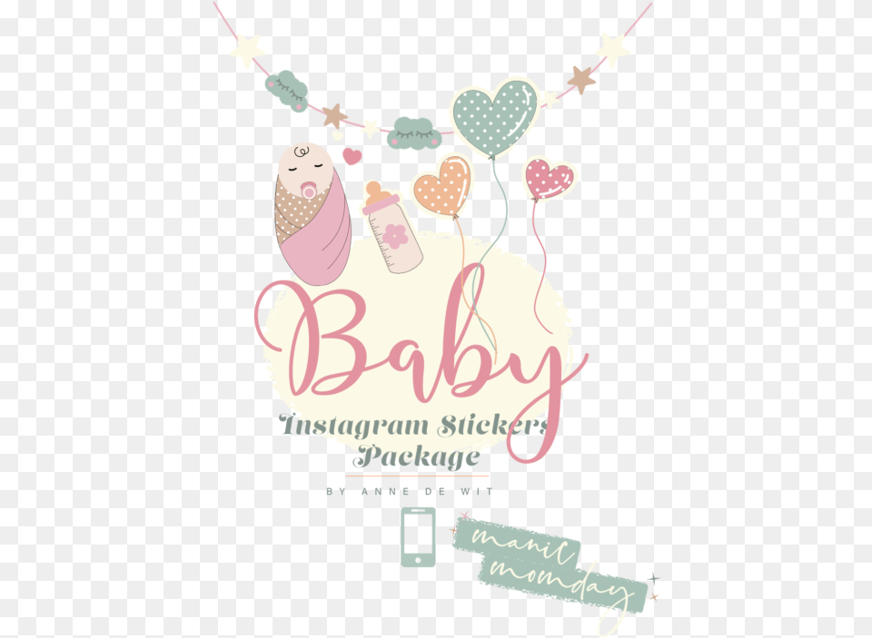 Baby Instagram Stickers Pack Illustration, Cream, Dessert, Food, Ice Cream Free Transparent Png