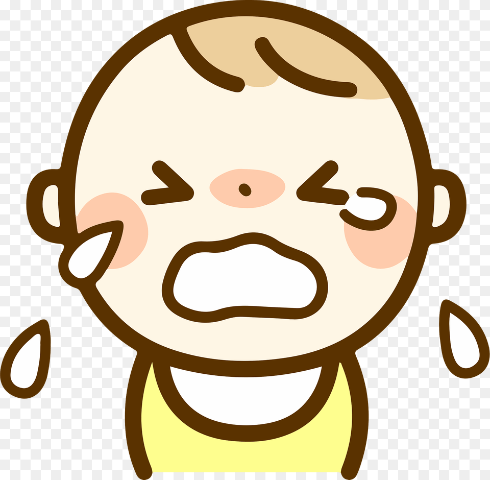 Baby Is Crying Clipart, Face, Head, Person, Photography Png Image