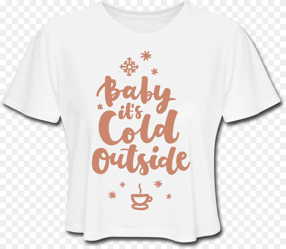 Baby It S Cold Outside Cropped Tee Pepperoni, Clothing, T-shirt, Shirt Free Transparent Png
