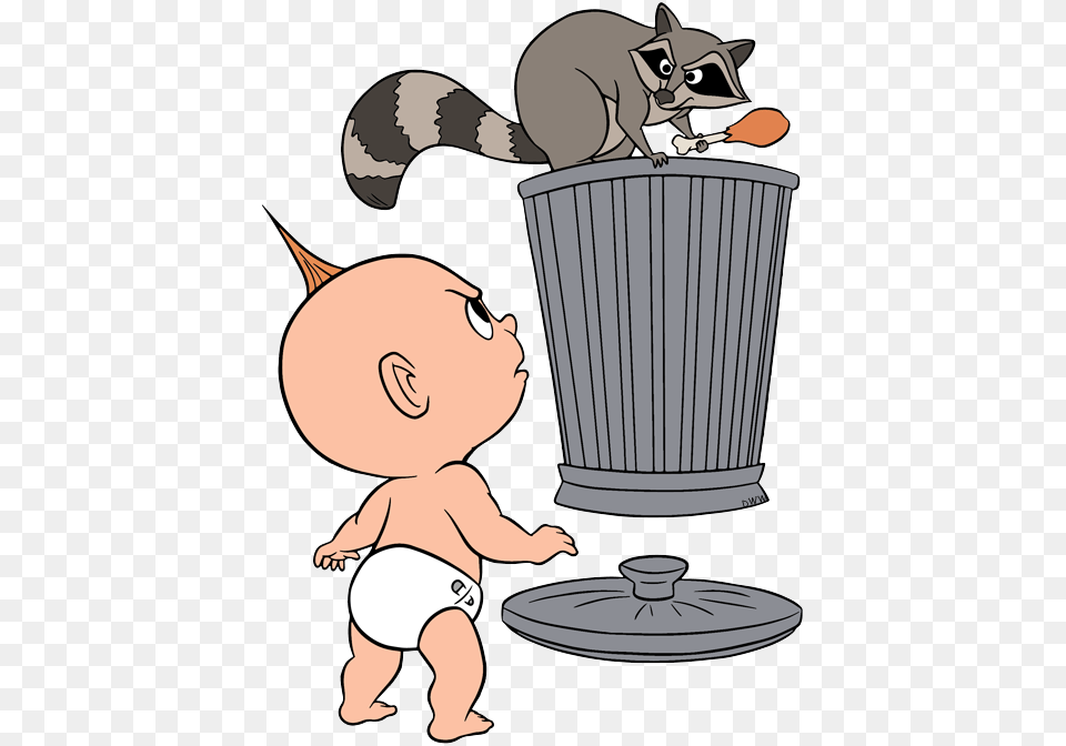 Baby Jack Jack Jack Jack Racoon In Garbage Can Jack Jack And Racoon, Person, Animal, Cat, Face Free Png Download