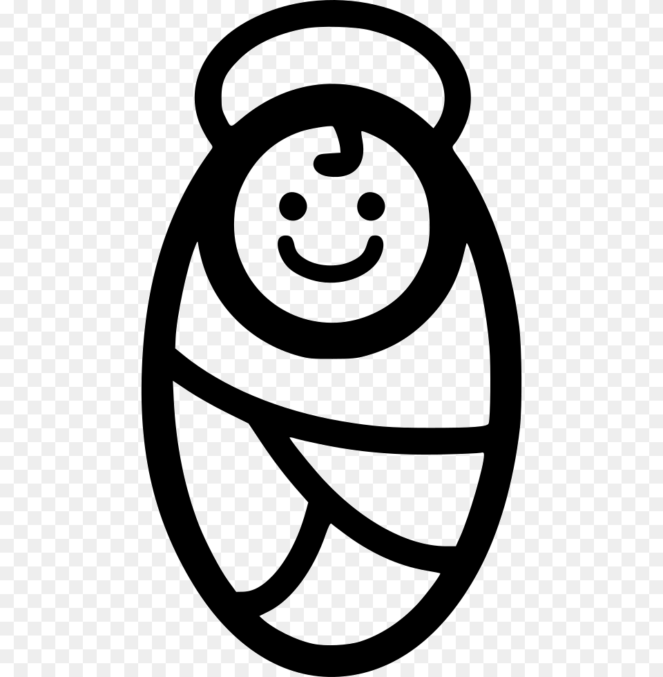 Baby Jesus Christ Icon Baby Jesus Baby Jesus Icon Black And White, Stencil, Ammunition, Grenade, Weapon Free Transparent Png