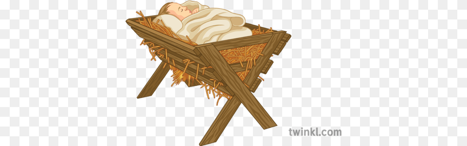 Baby Jesus Science Manger Christmas Ks3 Baby Jesus In Cradle, Furniture, Bed, Person, Face Free Png Download