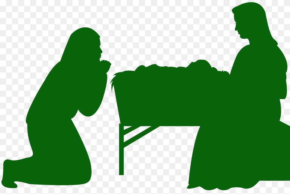 Baby Jesus Silhouette, Kneeling, Person, Face, Head Png