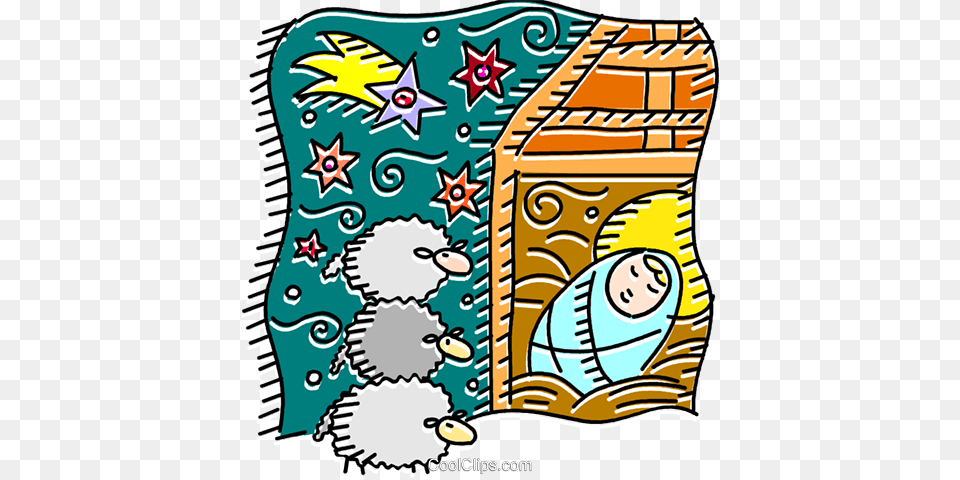 Baby Jesus Sleeping Royalty Vector Clip Art Illustration, Applique, Pattern, Home Decor, Person Free Transparent Png
