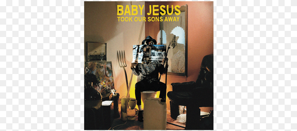 Baby Jesus Took Our Sons Away Vinyl Record, Cutlery, Fork, Adult, Chair Png Image