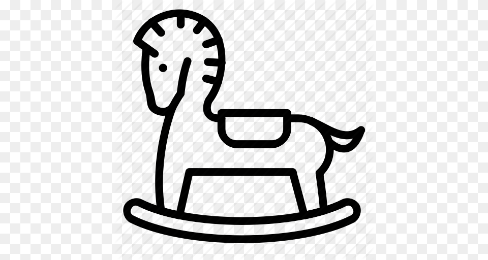 Baby Kid Play Rocking Horse Toy Icon, Furniture Free Png Download