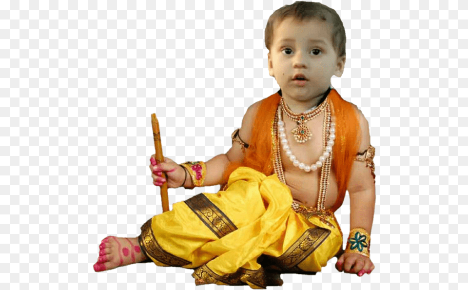 Baby Krishna Dress Wear Baby Sridevi Theater, Accessories, Necklace, Jewelry, Hand Free Transparent Png