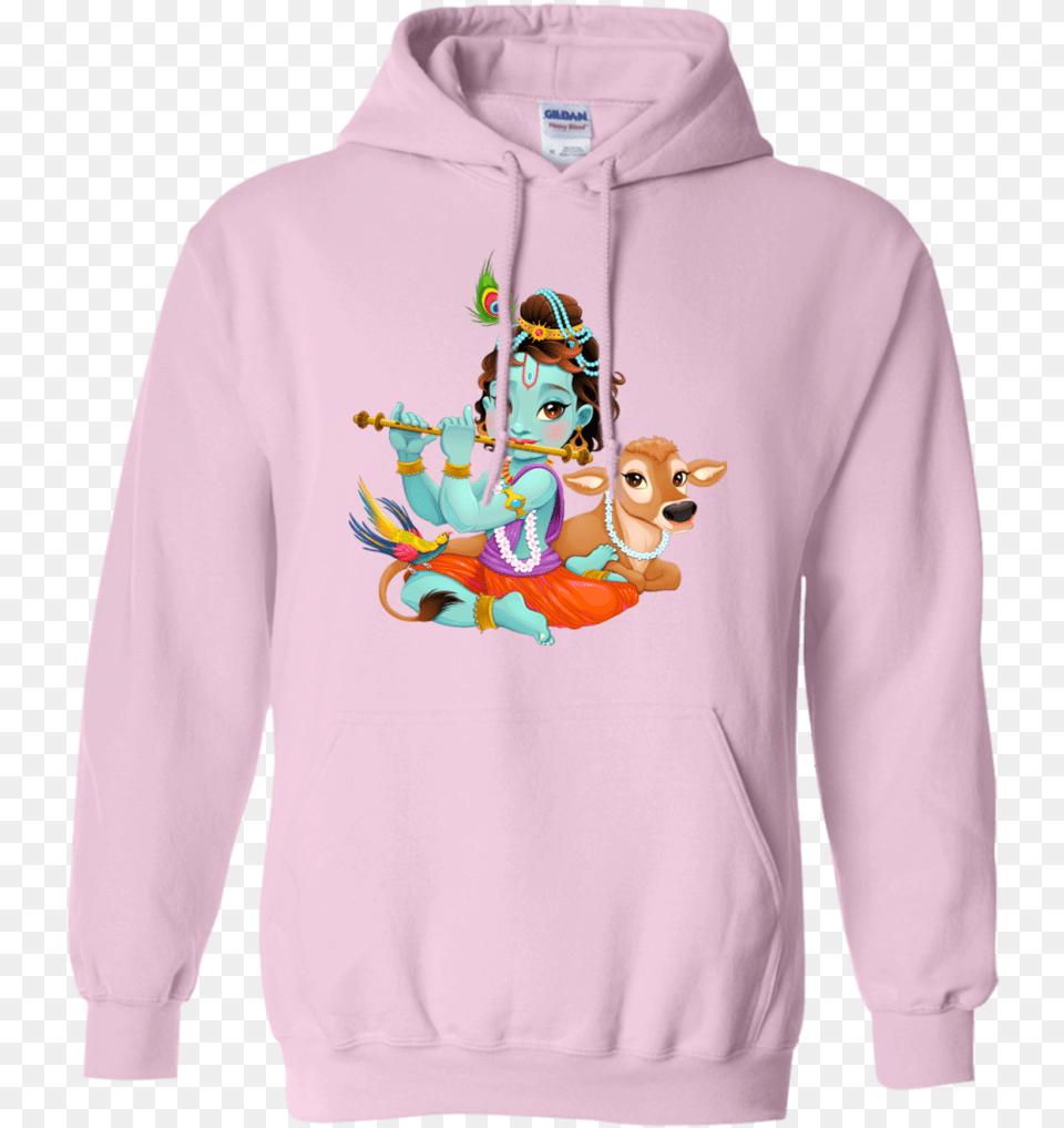 Baby Krishna With Sacred Cow T Shirt Amp Hoodie, Sweatshirt, Clothing, Sweater, Knitwear Free Transparent Png