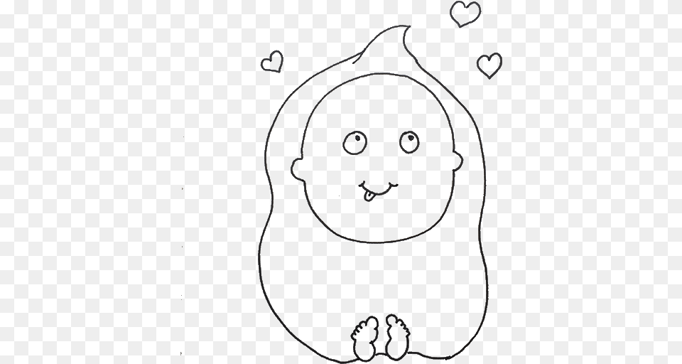 Baby Line Art Free Png Download