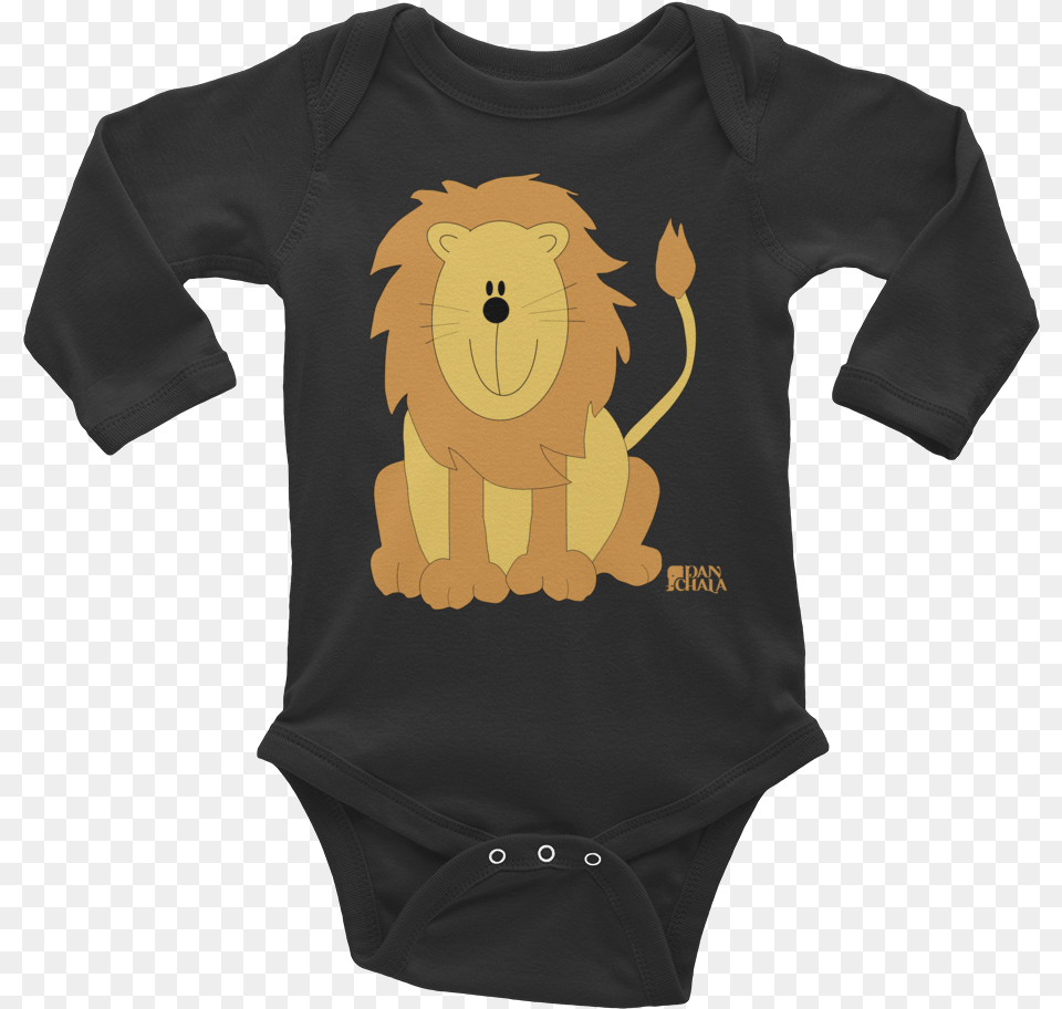 Baby Lion Infant Long Sleeve Bodysuit Me And Grandpa Onesie, Clothing, Long Sleeve, T-shirt, Animal Png Image