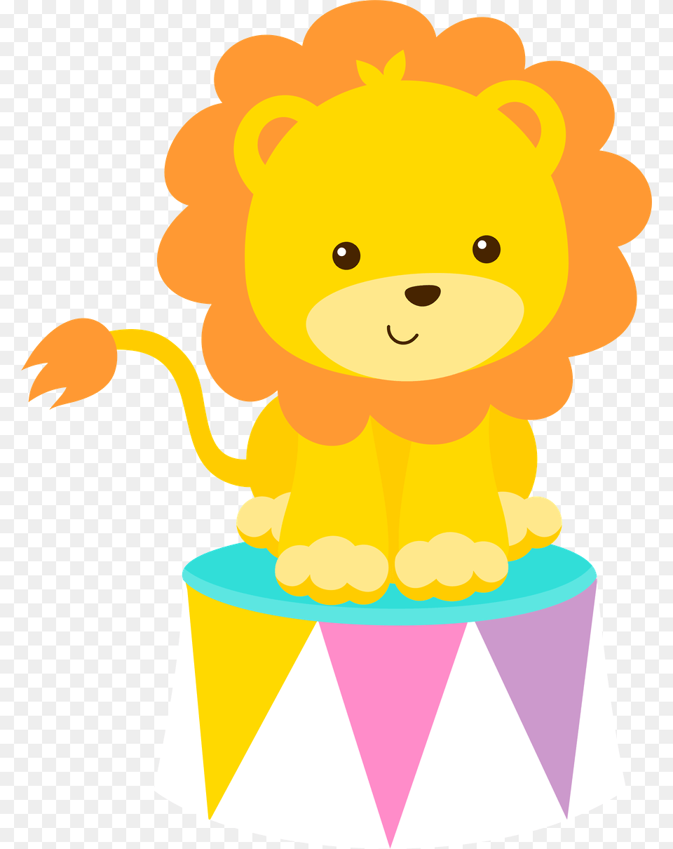 Baby Lions Circus Drawing Clip Art, Birthday Cake, Cake, Cream, Dessert Free Png Download