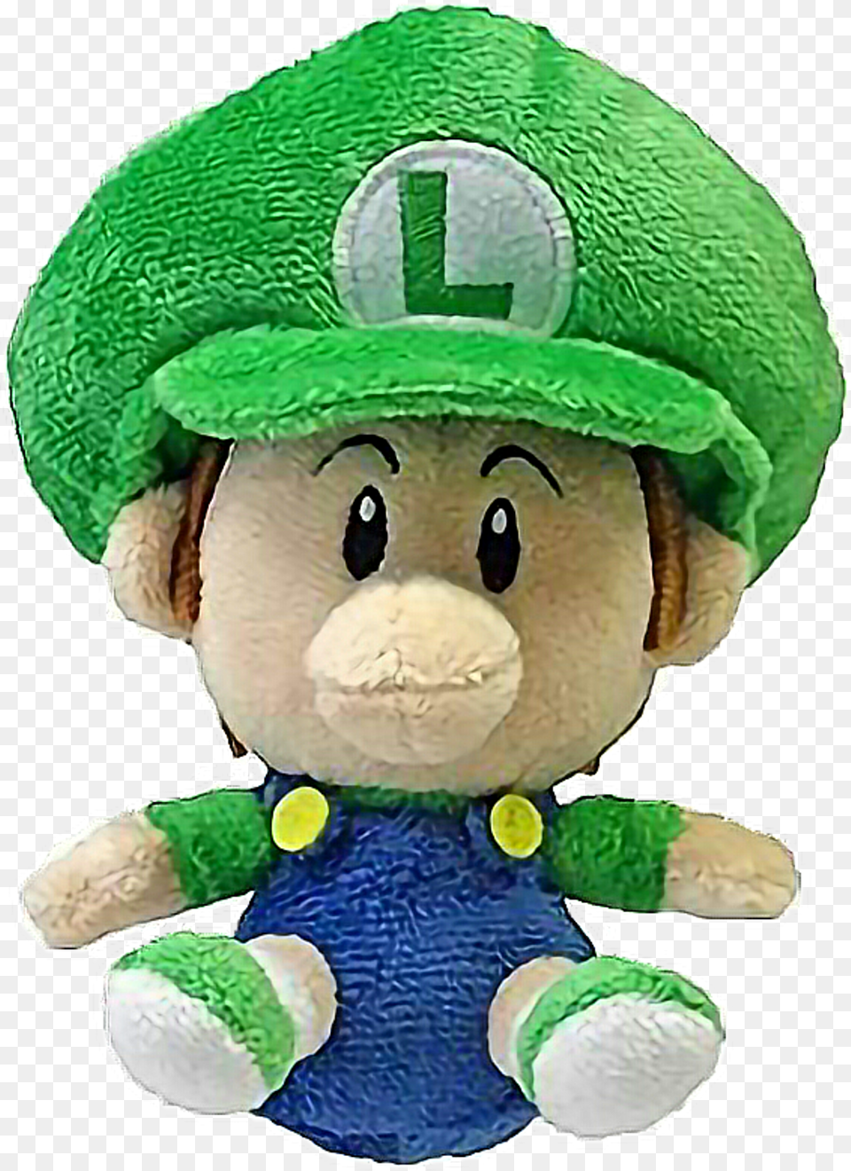 Baby Mario And Baby Luigi Toy Clipart Download Baby Luigi Plush, Face, Head, Person, Doll Png