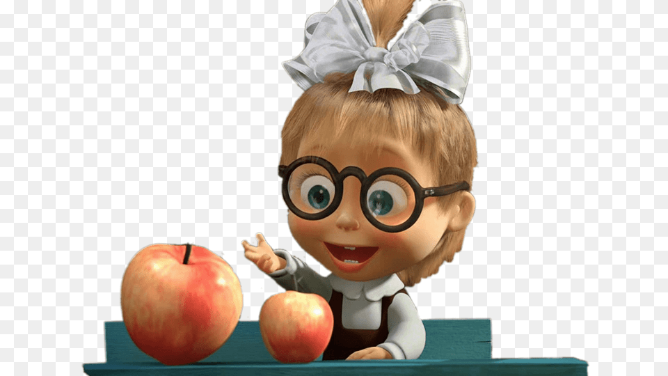 Baby Masha And Two Apples, Produce, Plant, Fruit, Food Png