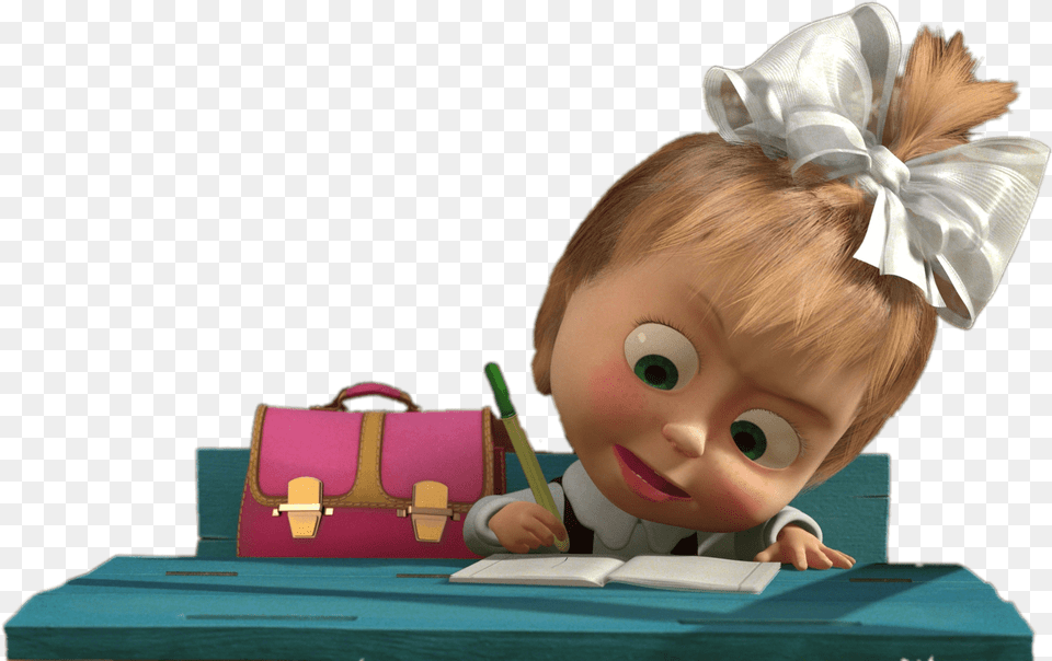 Baby Masha Drawing Masha And The Bear, Doll, Toy, Face, Head Free Png Download