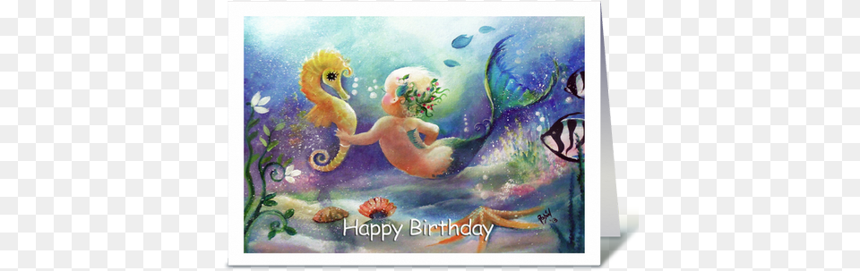Baby Mermaid Happy Birthday Mermaid Happy Birthday, Animal, Sea Life, Reptile, Turtle Free Png Download
