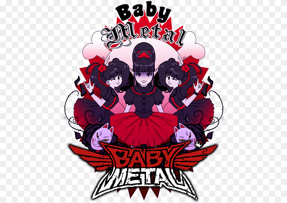 Baby Metal Poster Tour, Publication, Book, Comics, Person Free Png