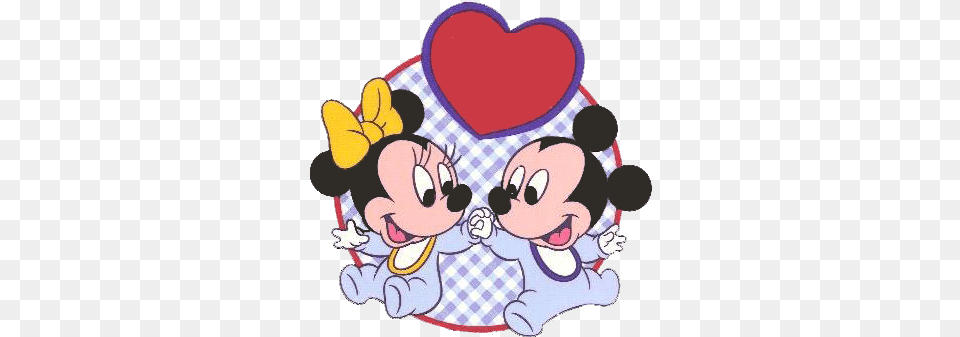 Baby Mickey Amp Minnie Heart Circle Clipart Mickey Minnie Baby, Person Free Png