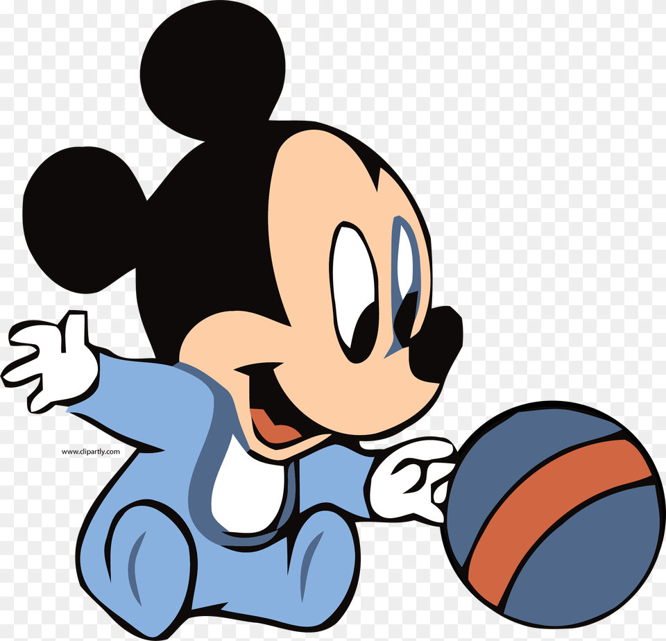 Baby Mickey And Ball Clipart Free Png Download