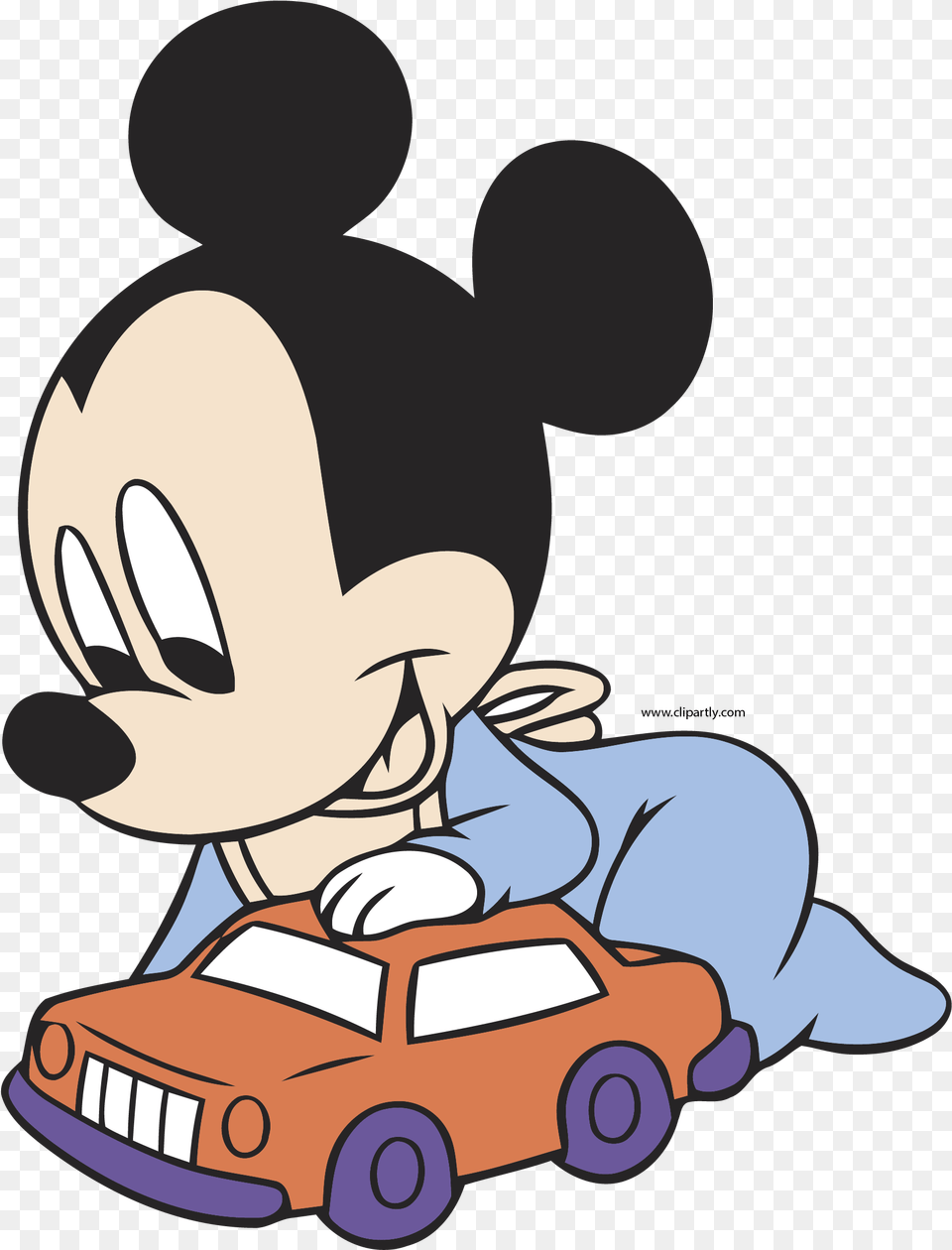 Baby Mickey Car Clipart U2013 Clipartlycom Baby Mickey Mouse With Car, Person, Cartoon, Device, Grass Free Transparent Png