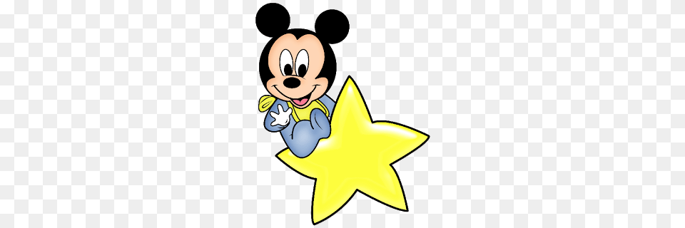 Baby Mickey Mouse Clipart, Symbol, Star Symbol, Animal, Fish Png
