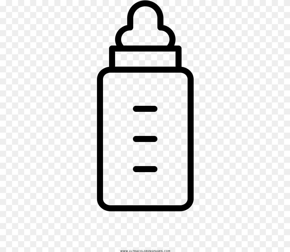 Baby Milk Bottle Coloring, Gray Free Transparent Png