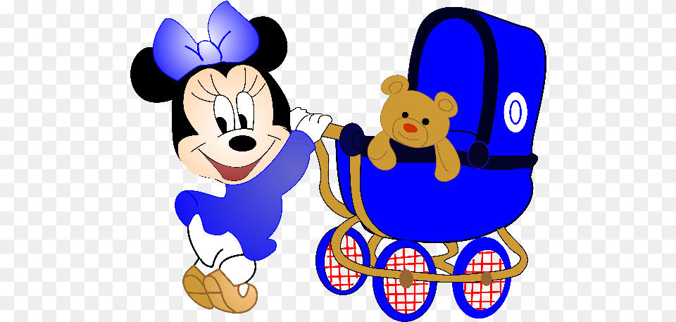 Baby Minnie Mouse Cartoon Clip Art Images Minnie Mouse Blue Baby, Animal, Bear, Mammal, Wildlife Png Image