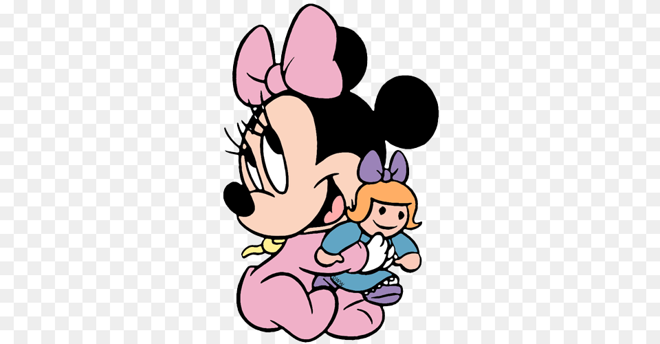 Baby Minnie Mouse Clip Art Clip Art, Cartoon, Book, Comics, Publication Free Png