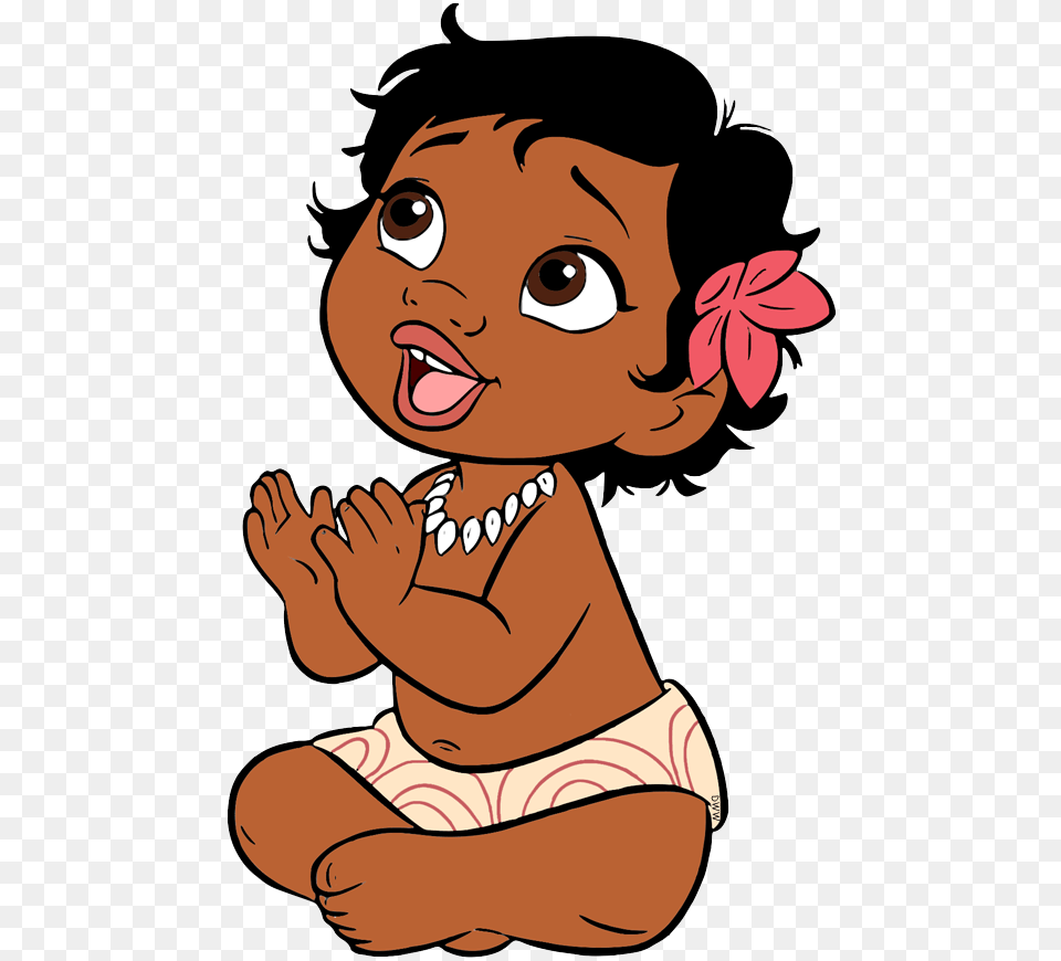 Baby Moana Sitting Clip Art, Person, Face, Head, Cartoon Free Transparent Png