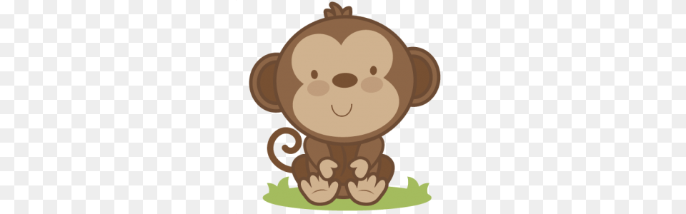 Baby Monkey Clipart Drawings Cutting Files Monkey, Animal, Bear, Mammal, Wildlife Png Image