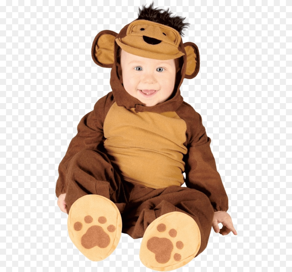 Baby Monkey Costume Kostum Opica Za Dojenka, Face, Head, Person, Photography Free Png