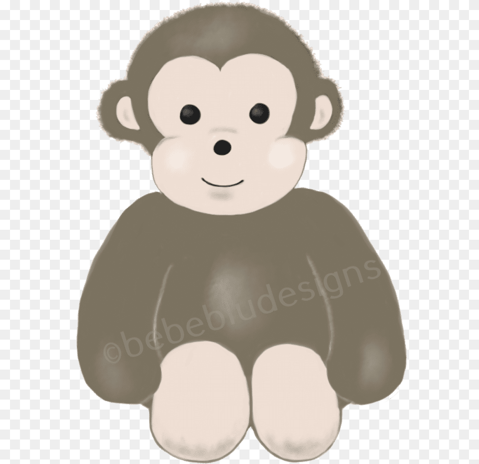 Baby Monkey Fixed Cartoon, Plush, Toy, Face, Head Free Png Download