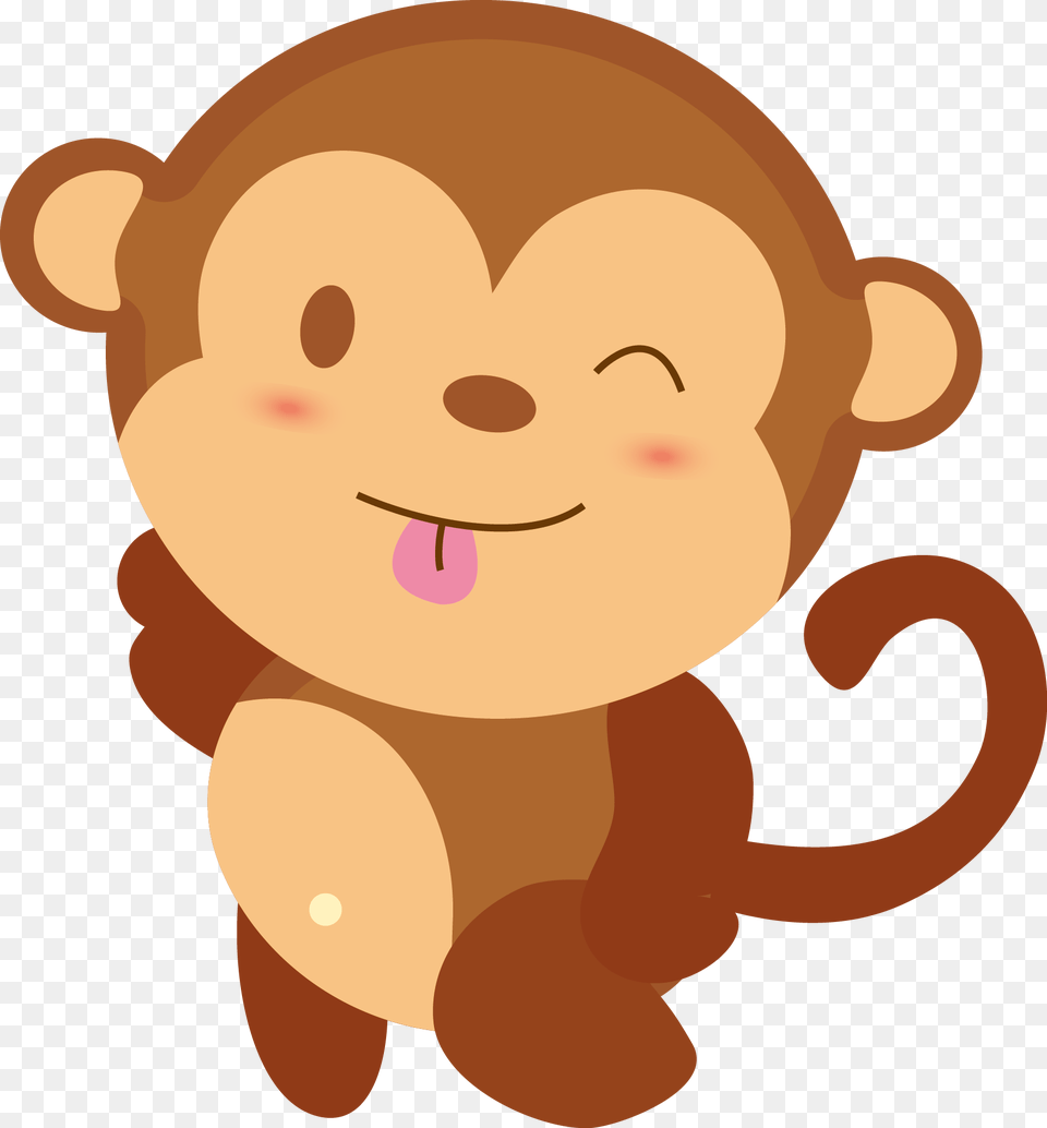 Baby Monkey For Download On Mbtskoudsalg Cute Baby Monkey Cartoon, Face, Head, Person, Toy Free Png