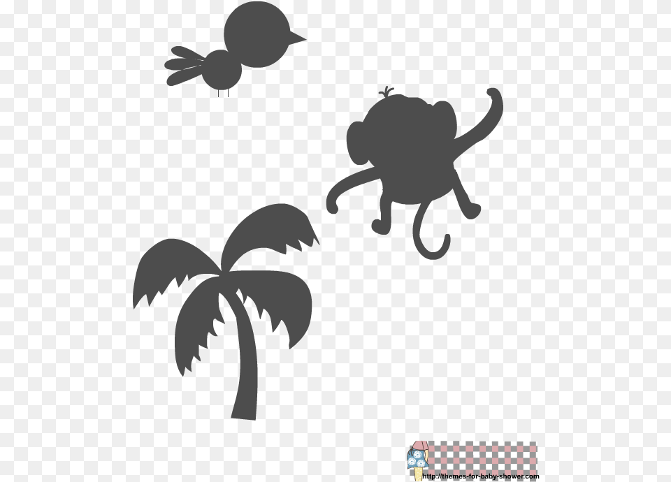 Baby Monkey Silhouette, Animal, Bear, Mammal, Wildlife Free Png