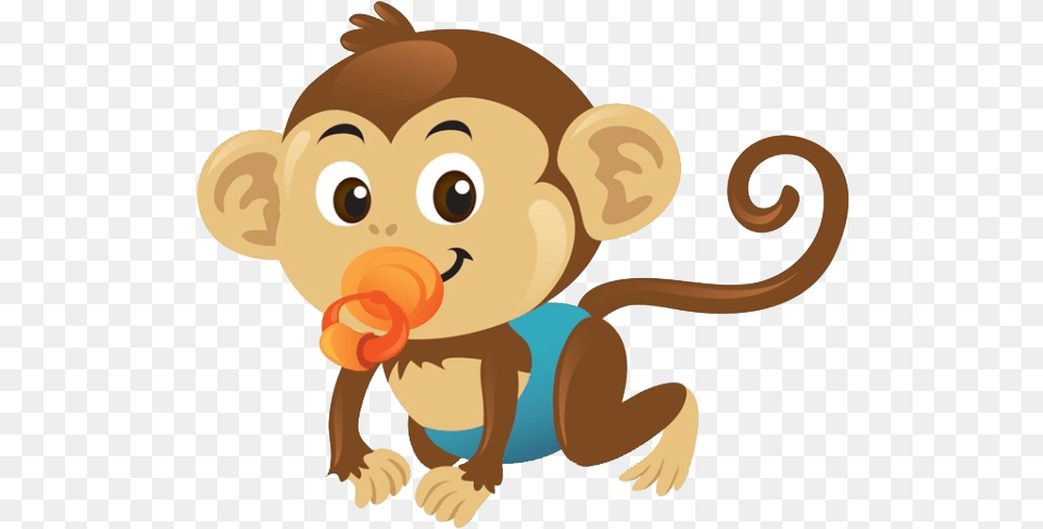 Baby Monkeys Royalty Clip Art Baby Monkey With Pacifier, Animal, Bear, Mammal, Wildlife Free Png