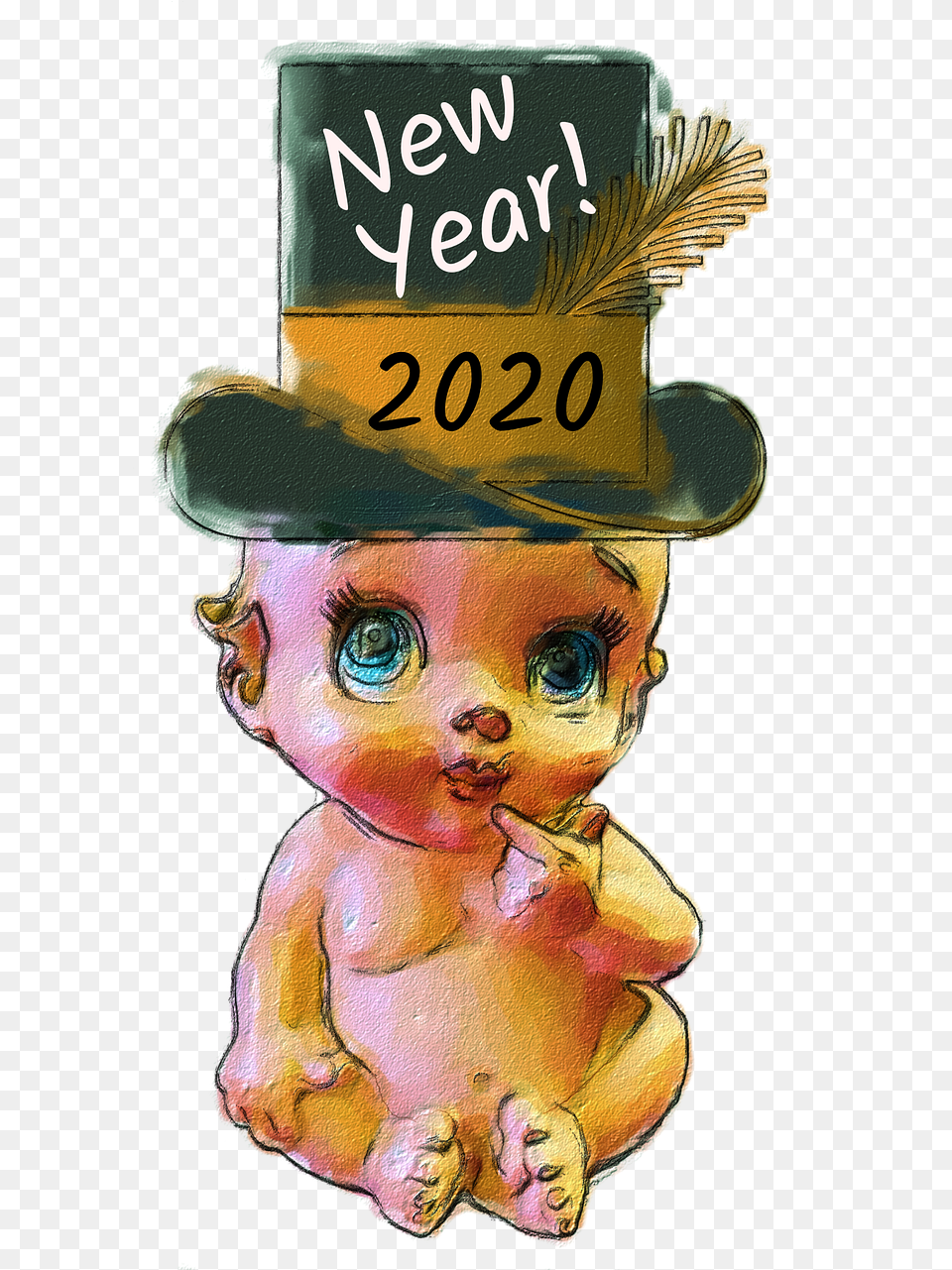 Baby New Year New Years Eve Baby, Person, Face, Head Free Png Download
