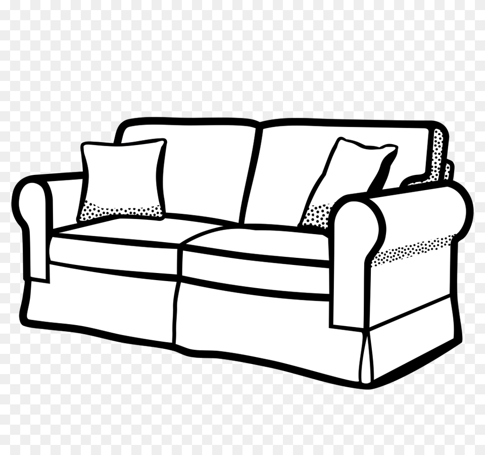 Baby Nursery Mesmerizing Sofa Clipart Black And White, Couch, Furniture Png Image