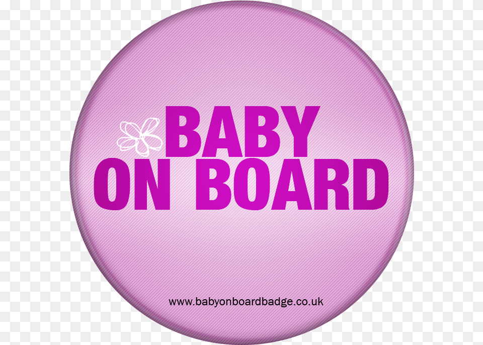 Baby On Board Badge Bombardier, Logo, Symbol, Purple, Face Free Png