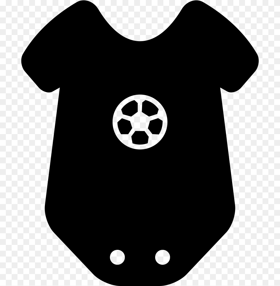 Baby Onesie Clothing With Star Design Silueta Ropa De Bebe, Stencil, T-shirt, Ball, Football Png Image