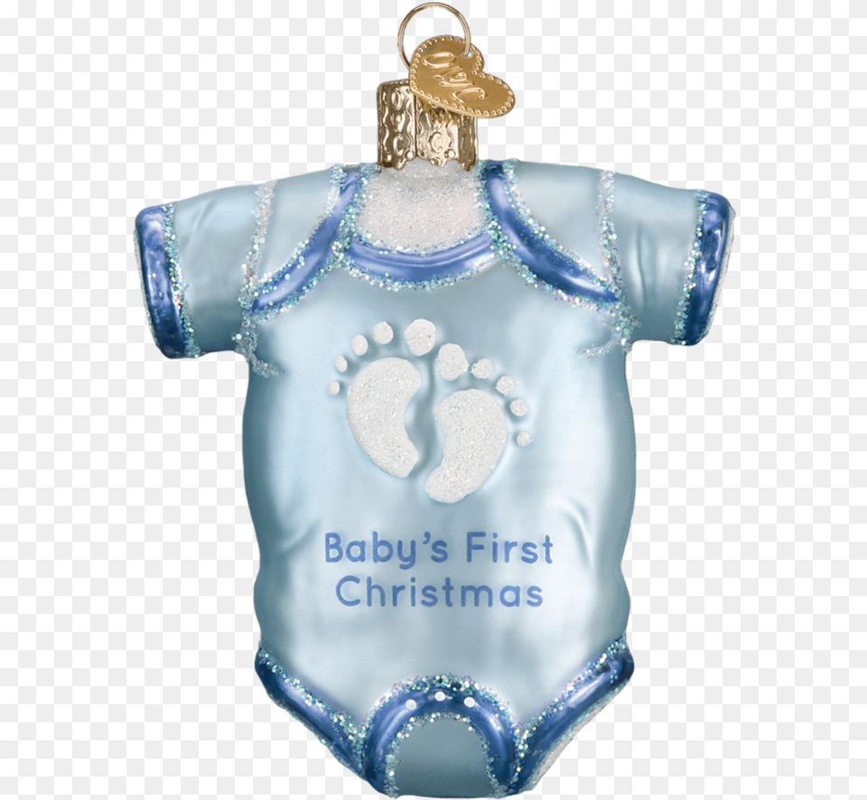 Baby Onesie Ornament Blue Baby39s First Christmas Blue 2018, Blouse, Clothing, Adult, Bride Free Png Download