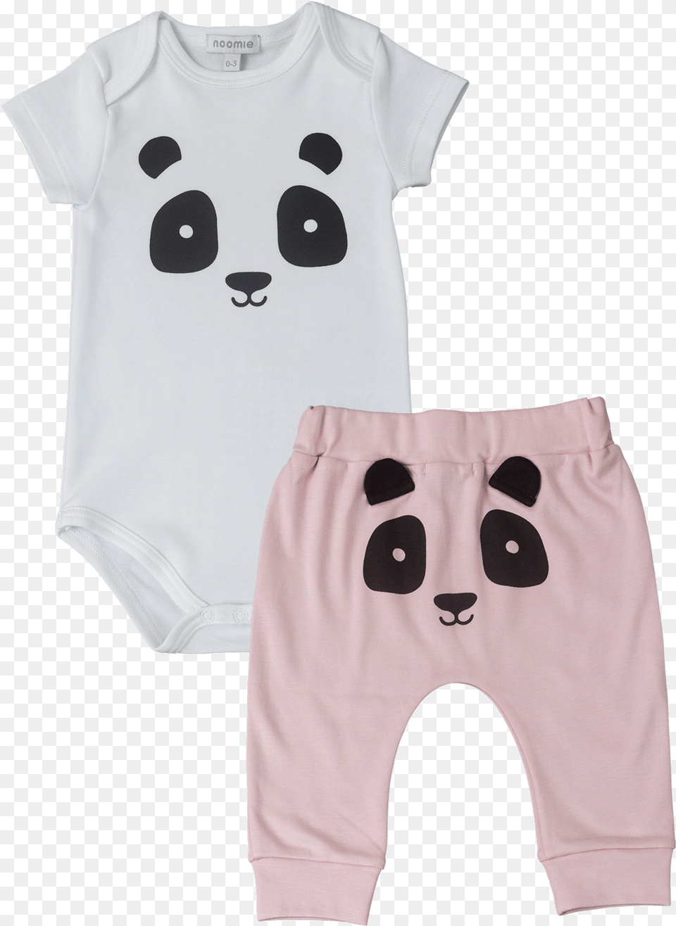 Baby Onesie Panda, Clothing, T-shirt, Undershirt, Shorts Free Png Download