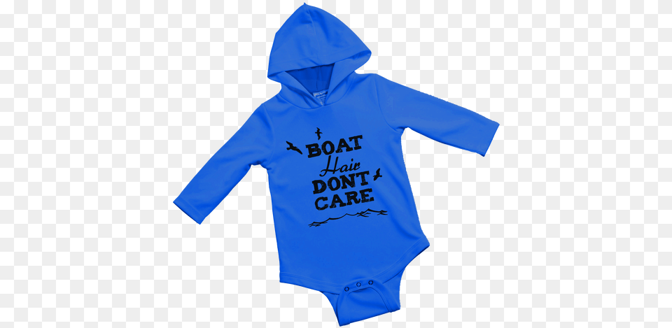 Baby Onesie Rated Upf 40 With A Built In Hoodie Available Hoodie, Clothing, Coat, Knitwear, Sweater Free Png