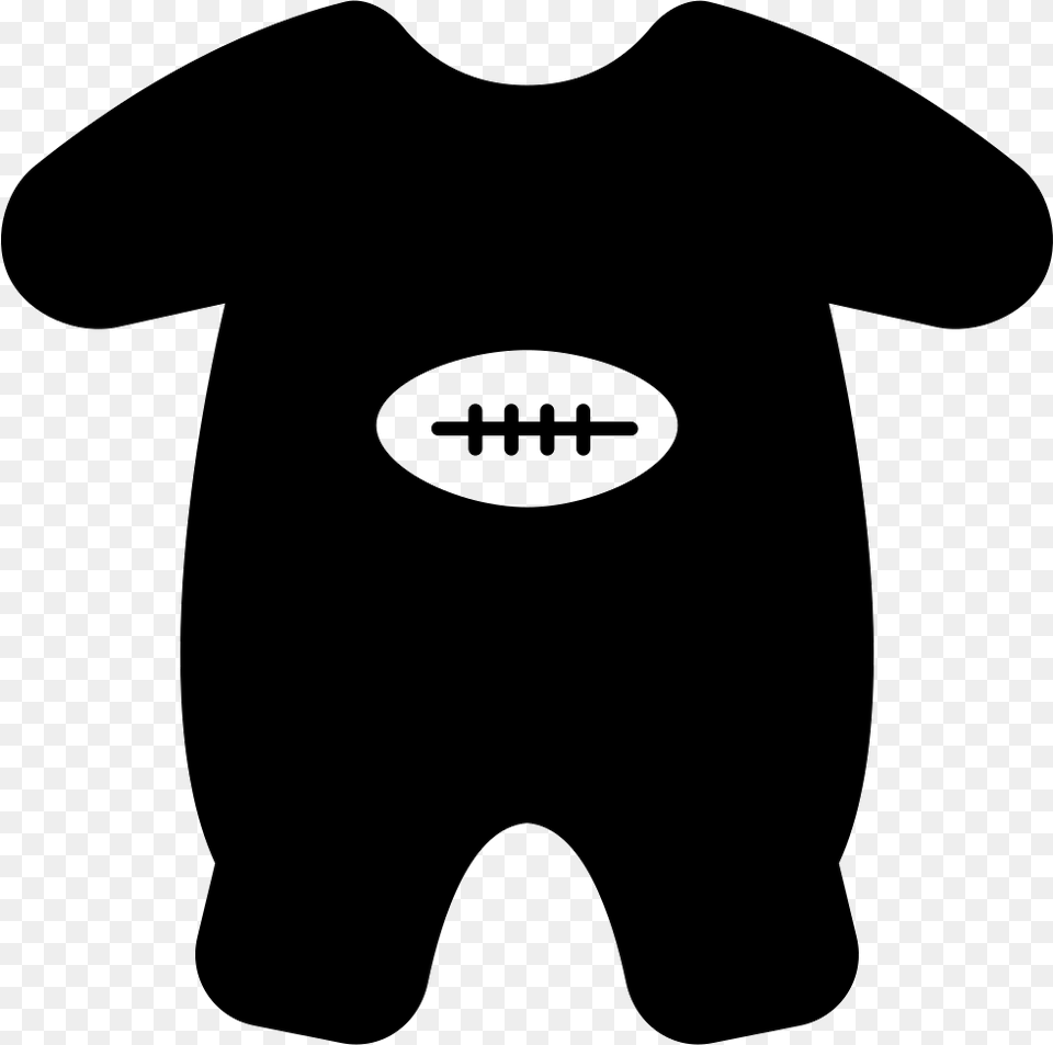 Baby Onesie With Football Design Comments Onesie, Clothing, Stencil, T-shirt, Silhouette Free Transparent Png