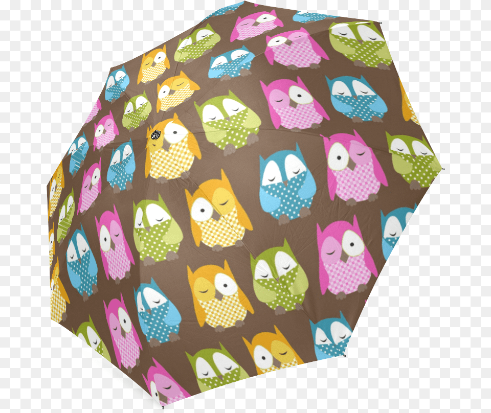 Baby Owls And Flowers Foldable Umbrella Owl, Applique, Pattern, Canopy, Animal Free Png Download