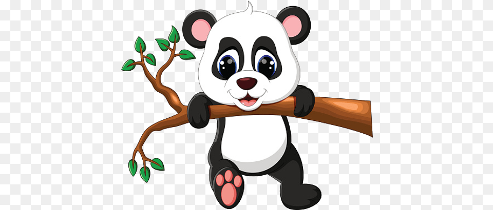 Baby Panda Swining From Bamboo Branch, Nature, Outdoors, Snow, Snowman Png