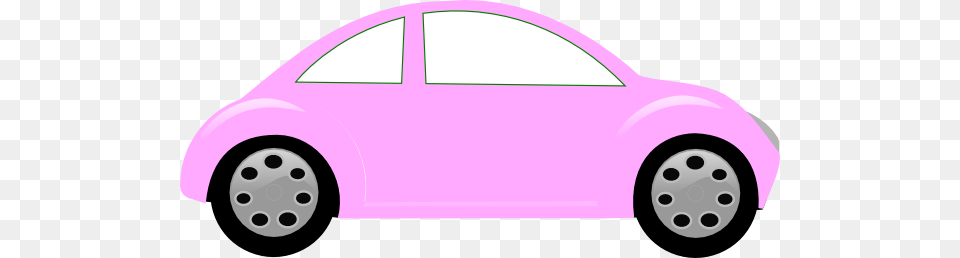 Baby Pink Car Clip Art, Alloy Wheel, Vehicle, Transportation, Tire Png Image