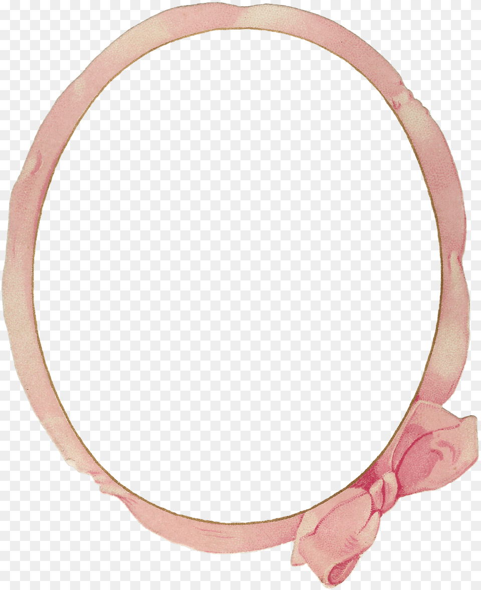 Baby Pink Circle Frame Christening Cute Frame, Accessories, Wristwatch Free Png Download