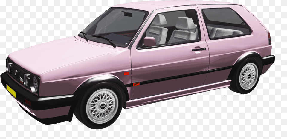Baby Pink Vw Golf Mk2 Volkswagen Golf, Sedan, Car, Vehicle, Transportation Png