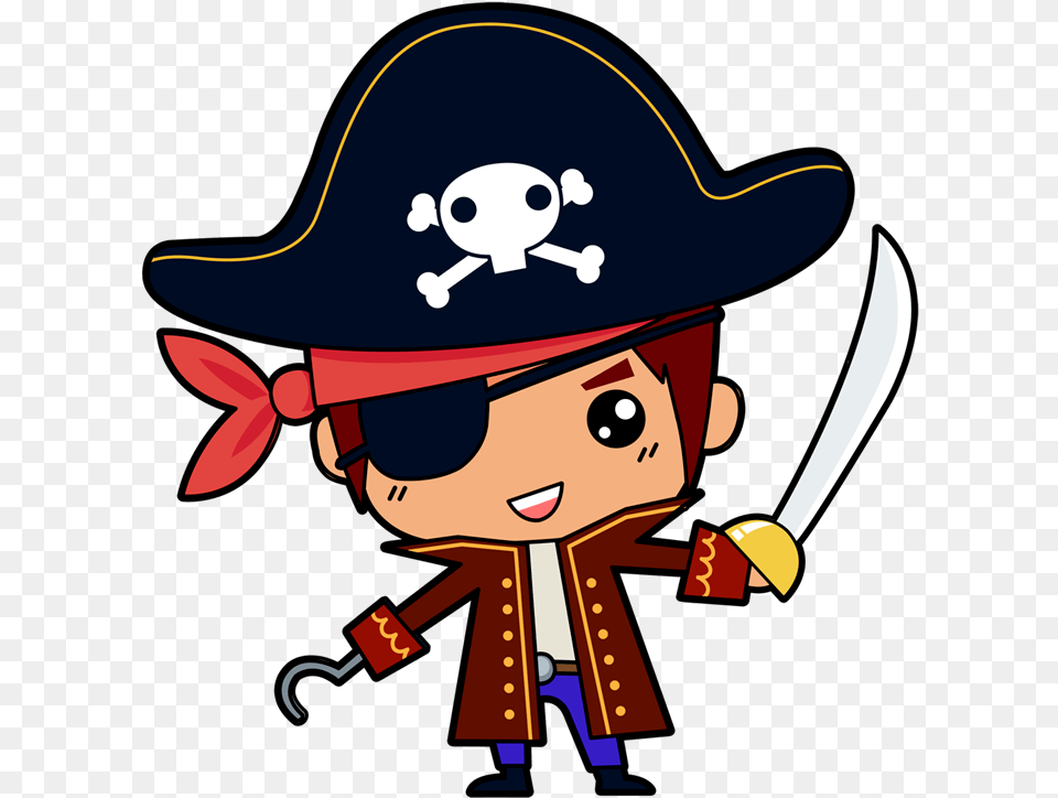 Baby Pirate Clipart Pirate, Hat, Clothing, Person, Face Png Image