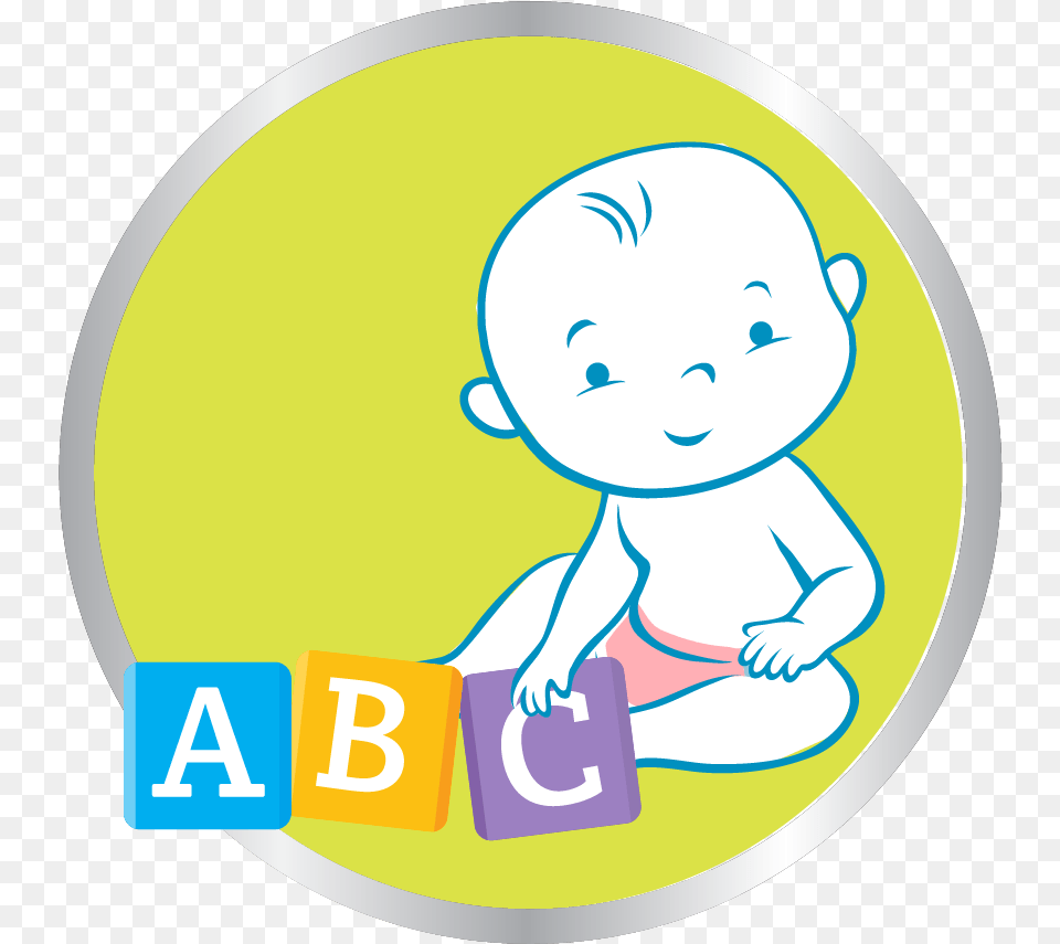 Baby Playing Abc Blocks Icon Circle, Face, Head, Person, Bathroom Free Transparent Png