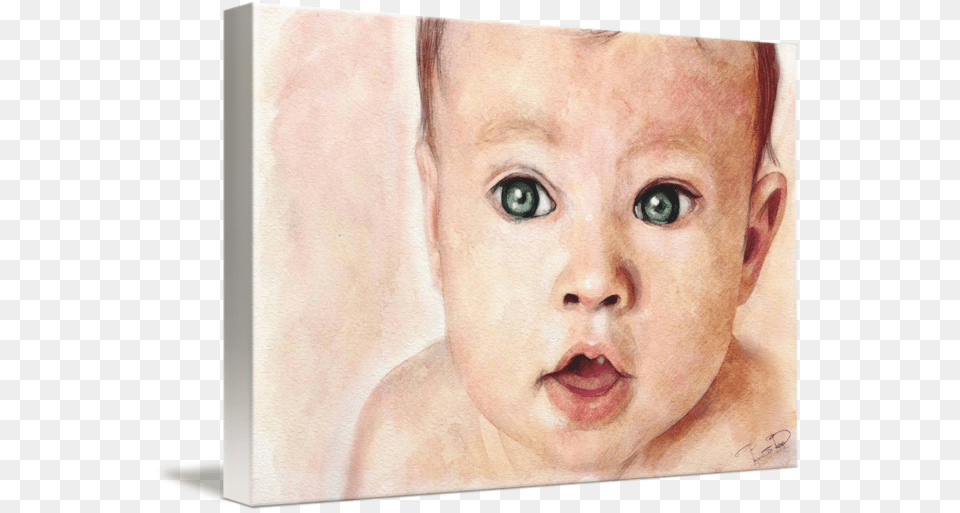 Baby Rage Watercolour Paintings Of Babies, Face, Head, Person, Photography Png Image